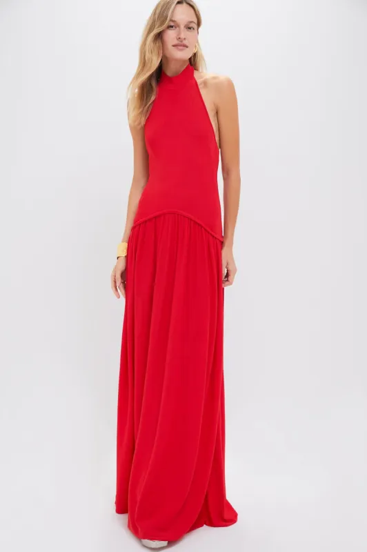 Apple Red Soglio Halter Dress sold by Tuckernuck