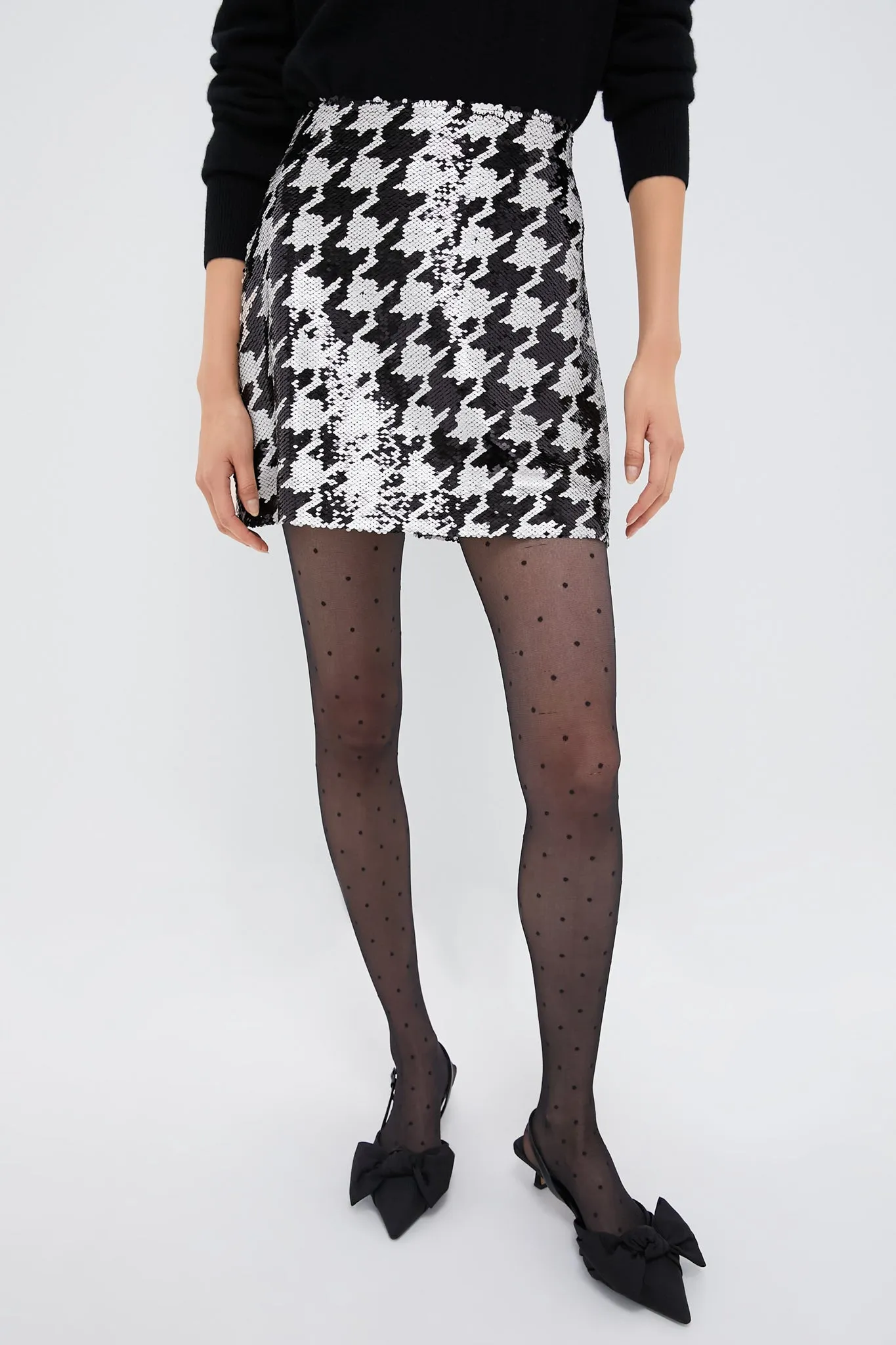 Houndstooth Sequin Meg Mini Skirt sold by Tuckernuck product image thumbnail 3