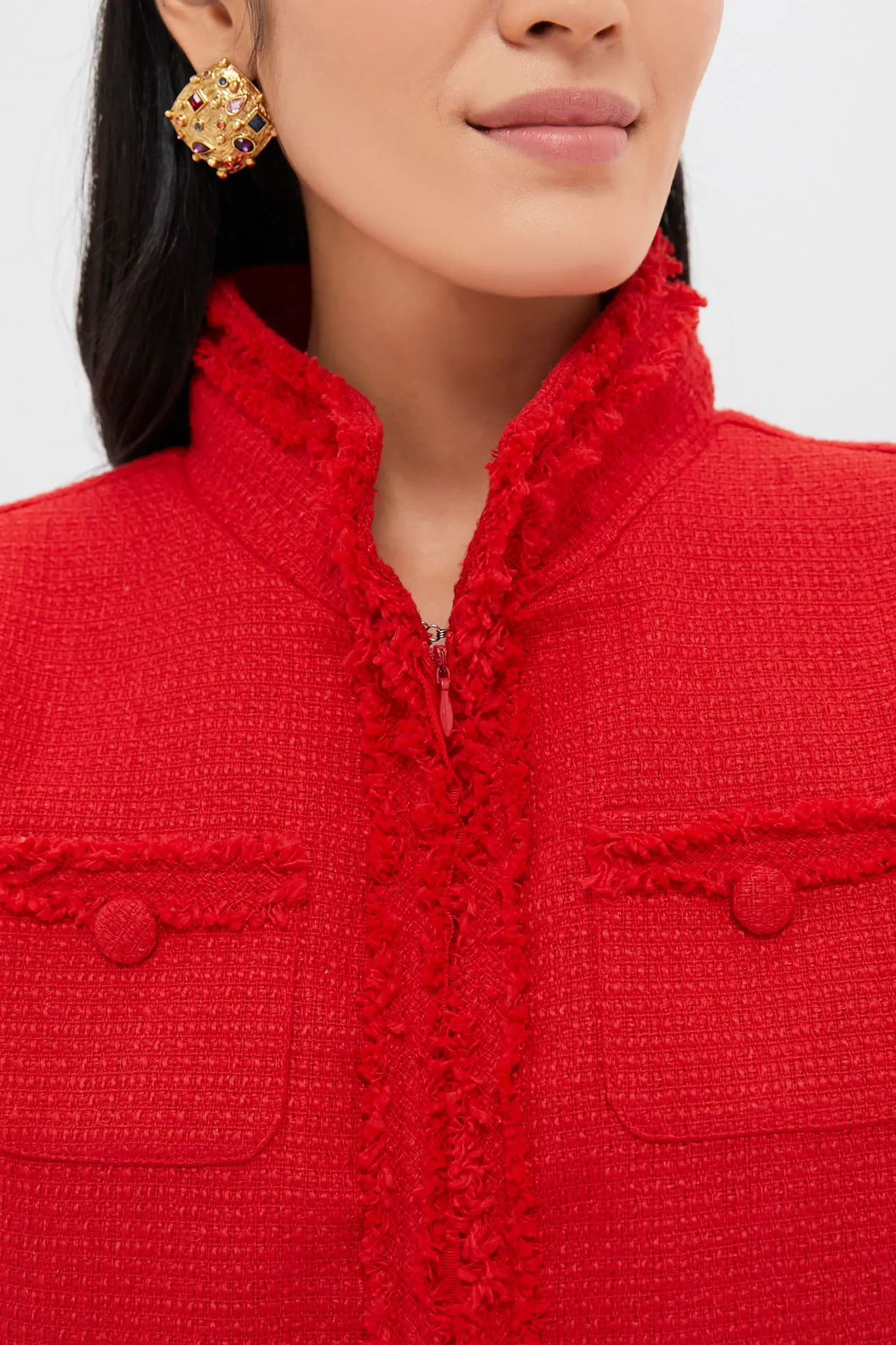 Red Tweed Ophelia Dress sold by Tuckernuck product image thumbnail 5