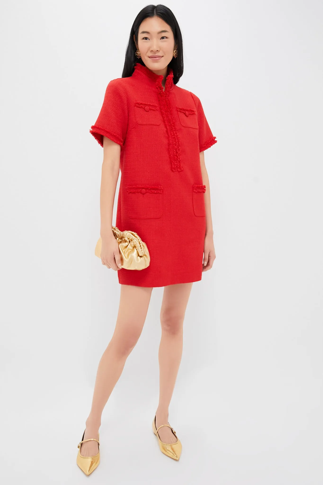 Red Tweed Ophelia Dress sold by Tuckernuck product image thumbnail 2