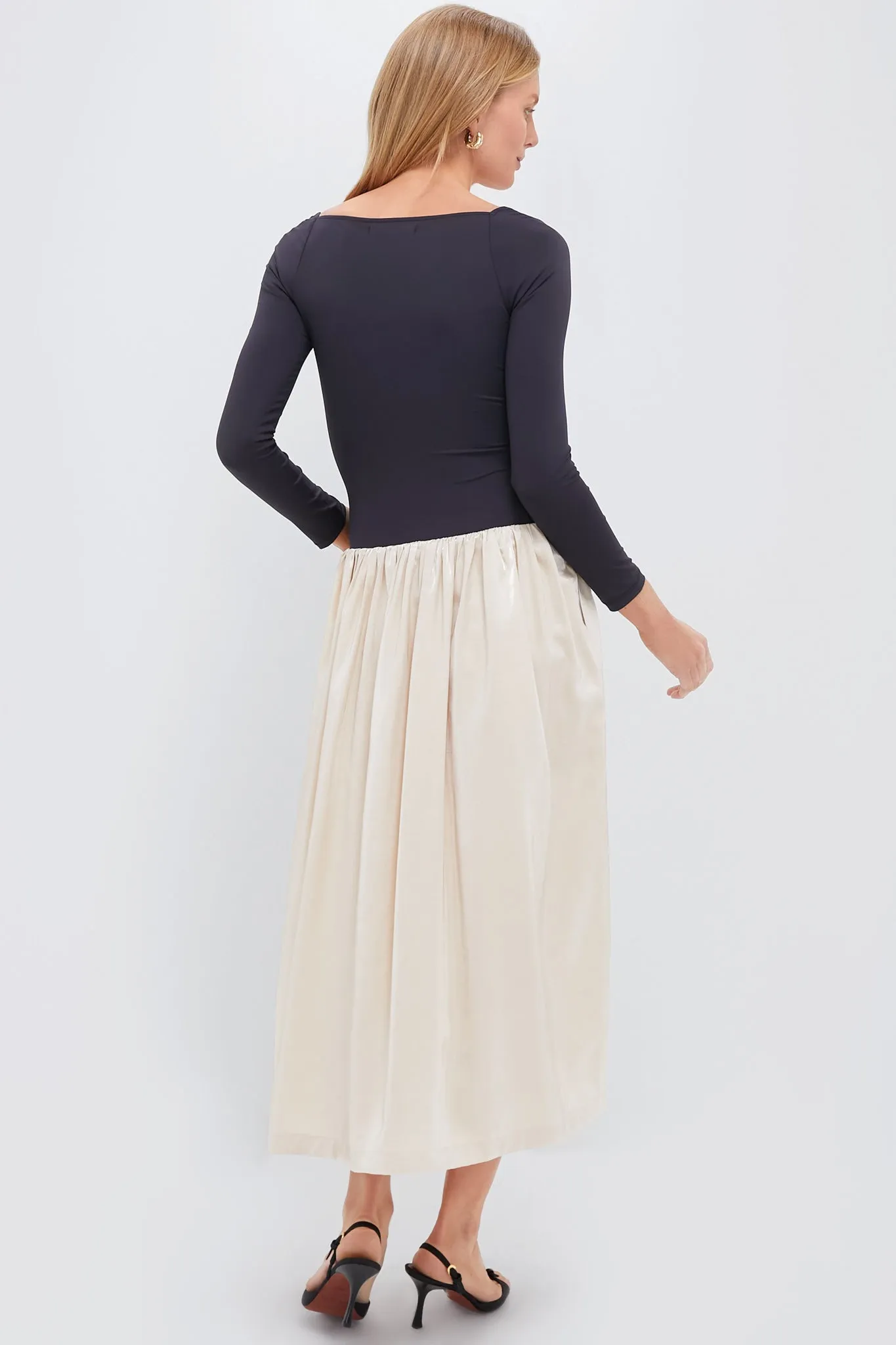 Black and Cream Deeda Dress sold by Tuckernuck product image thumbnail 4