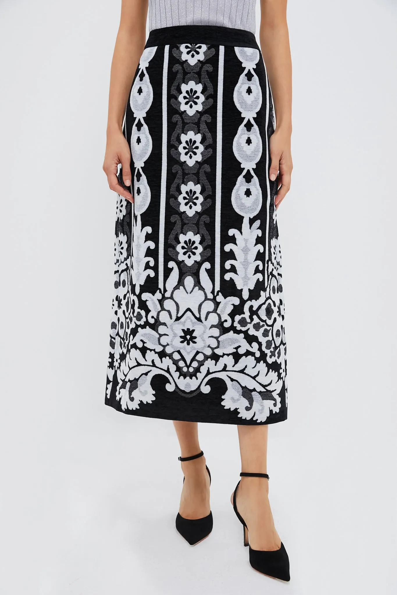 Knit Jacquard Catania Skirt sold by Tuckernuck