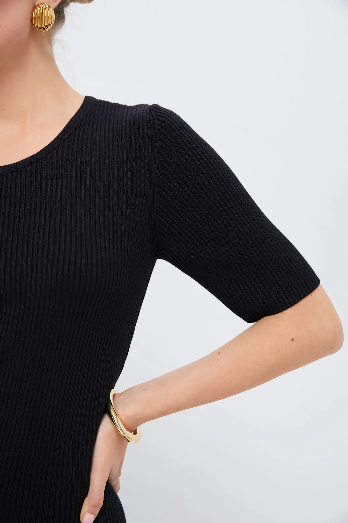 Black Tencel and Cashmere Geneva Dress sold by Tuckernuck product image thumbnail 5