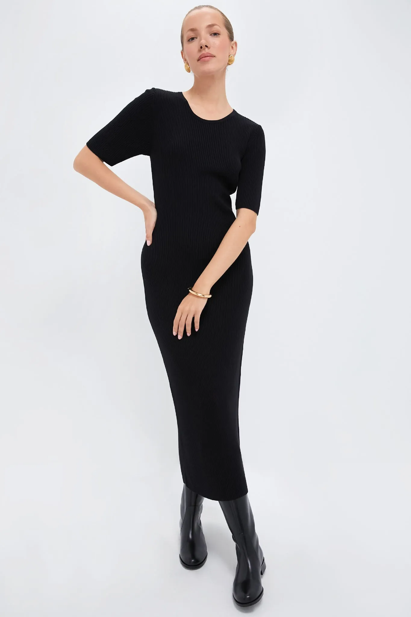 Black Tencel and Cashmere Geneva Dress sold by Tuckernuck
