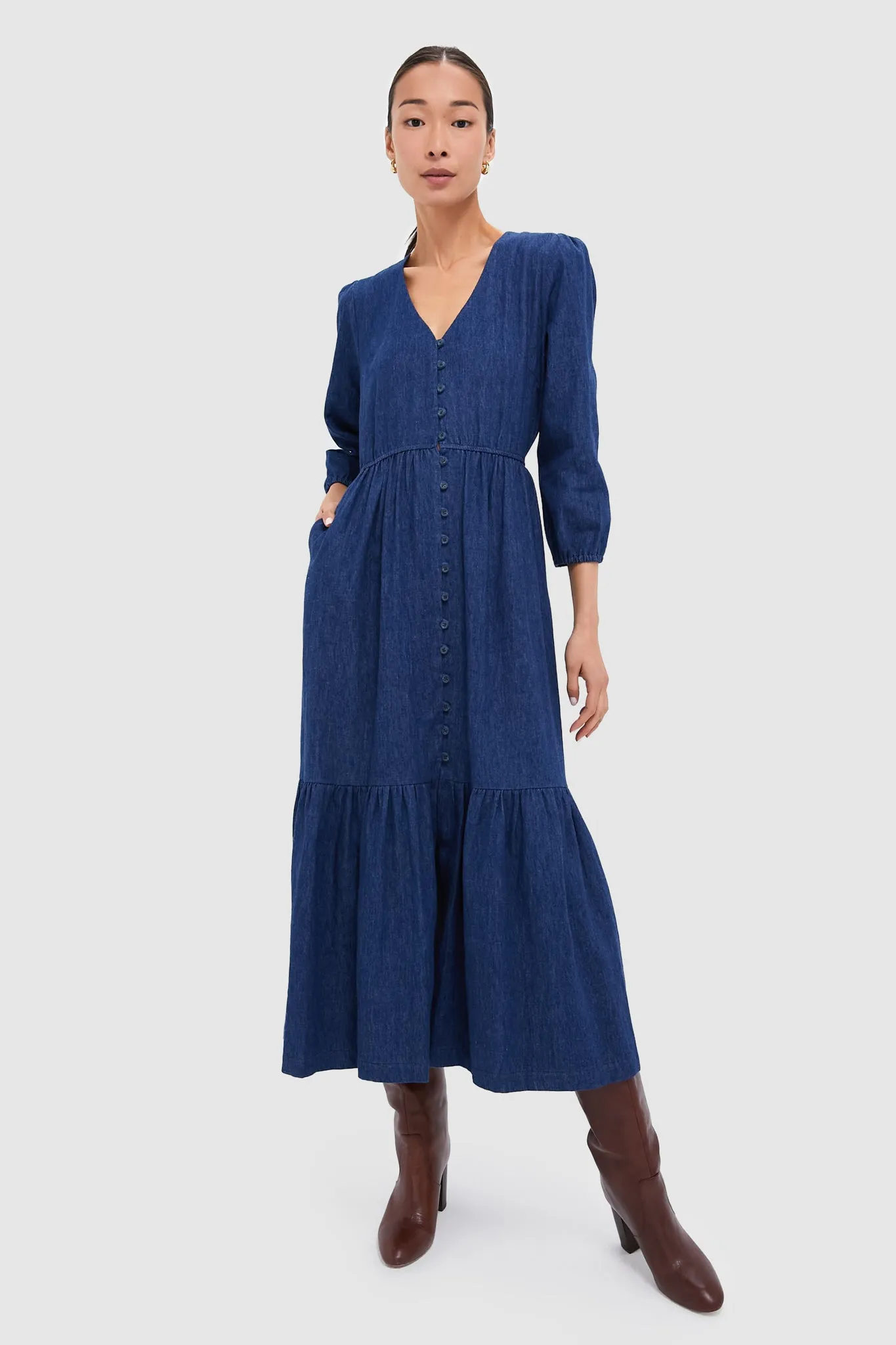 Indigo Atelier Tier Dress sold by Tuckernuck