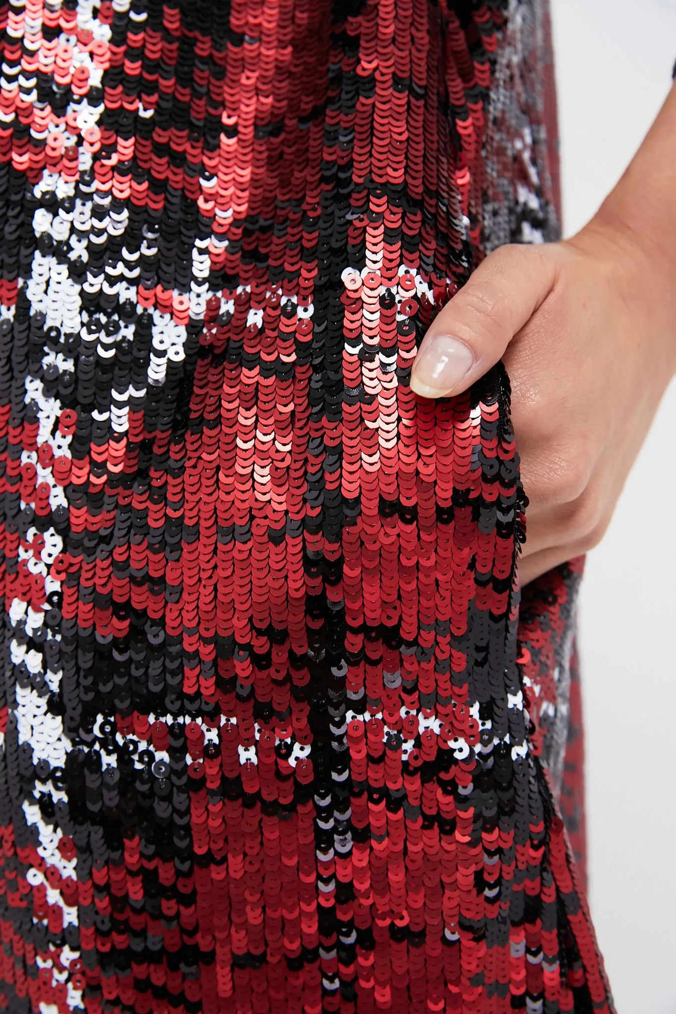 Red Sequin Pierre Dress sold by Tuckernuck product image thumbnail 5