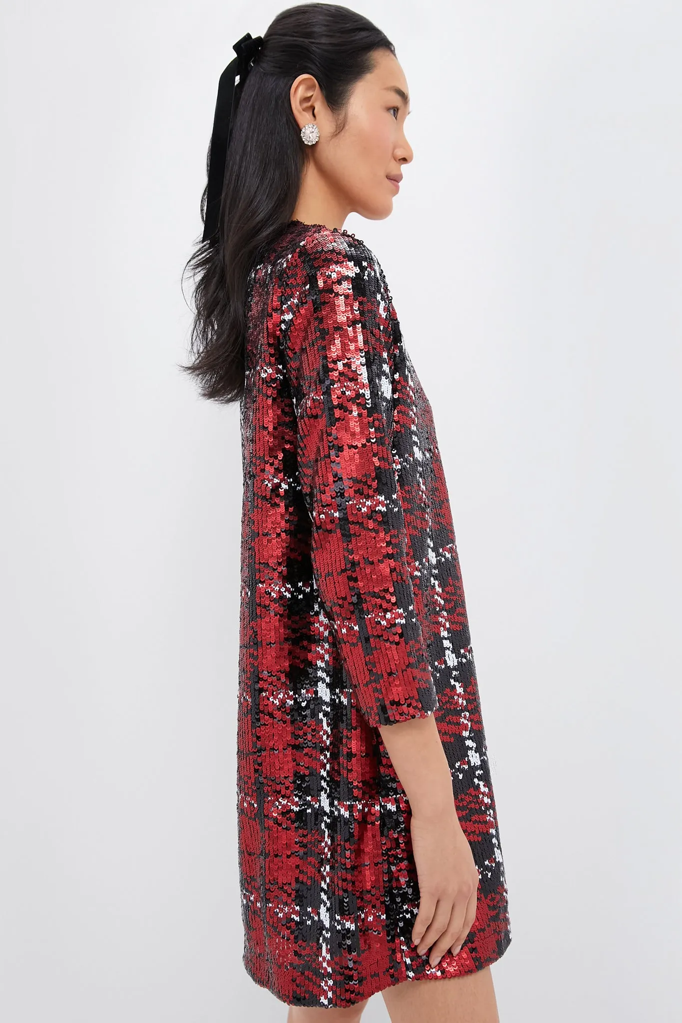 Red Sequin Pierre Dress sold by Tuckernuck product image thumbnail 3