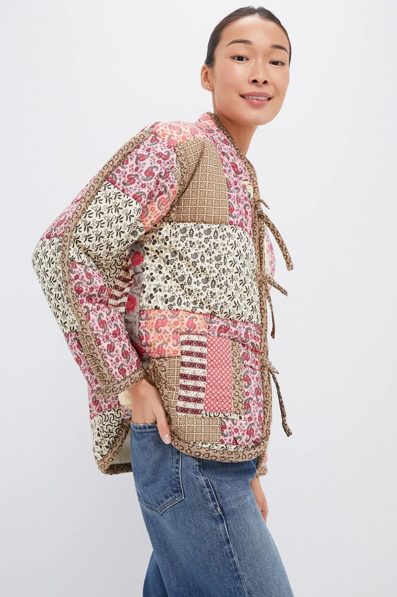 Multi Presley Quilted Patchwork Belted Jacket sold by Tuckernuck product image thumbnail 4