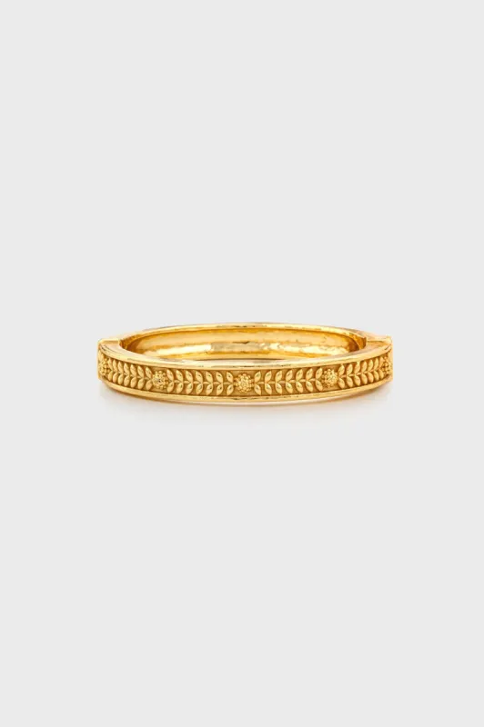 Gold Berry Vine Hinged Bangle sold by Tuckernuck
