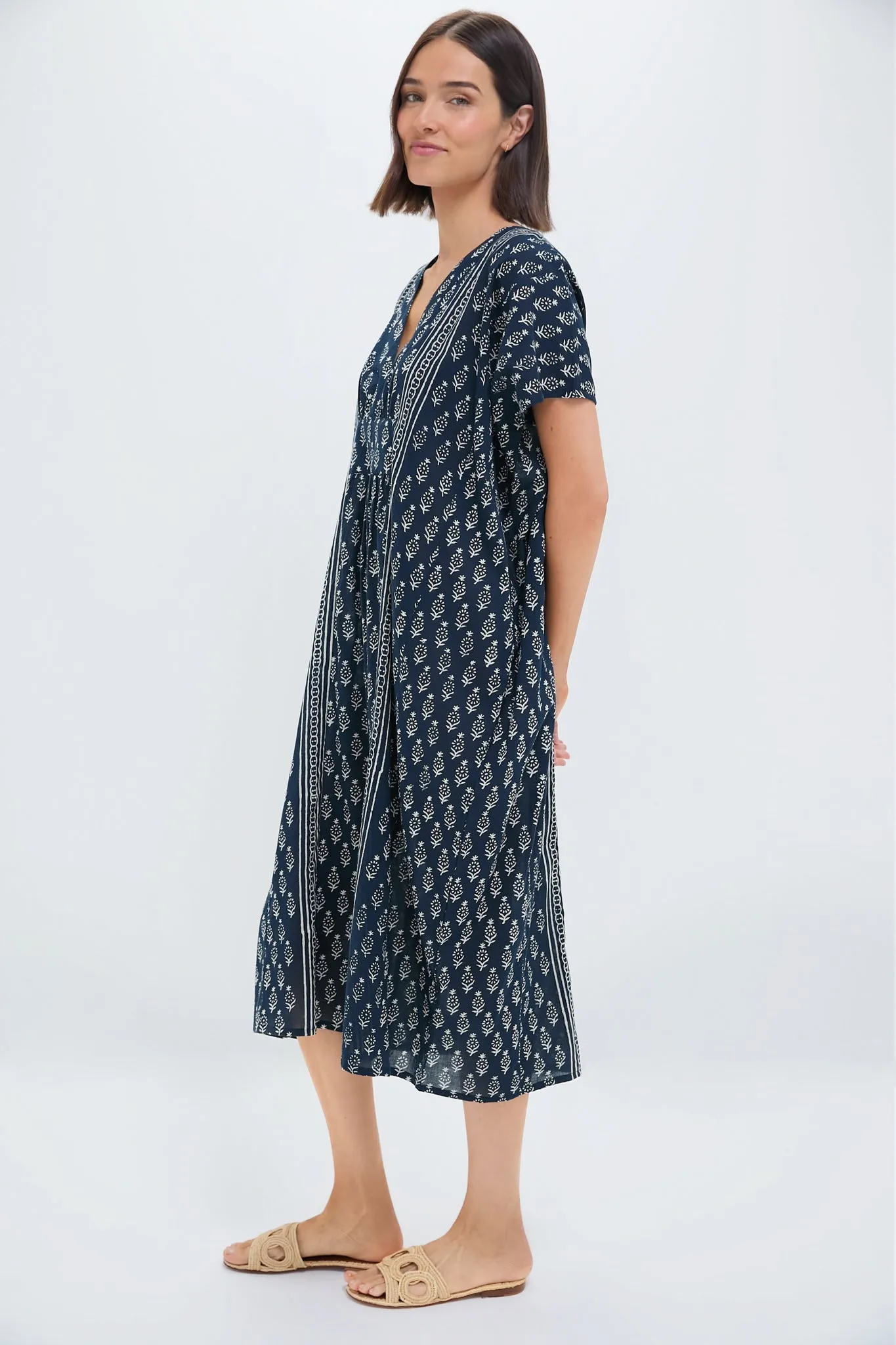 Exclusive Marguerite Blue 2 Francina Caftan sold by Tuckernuck product image thumbnail 3