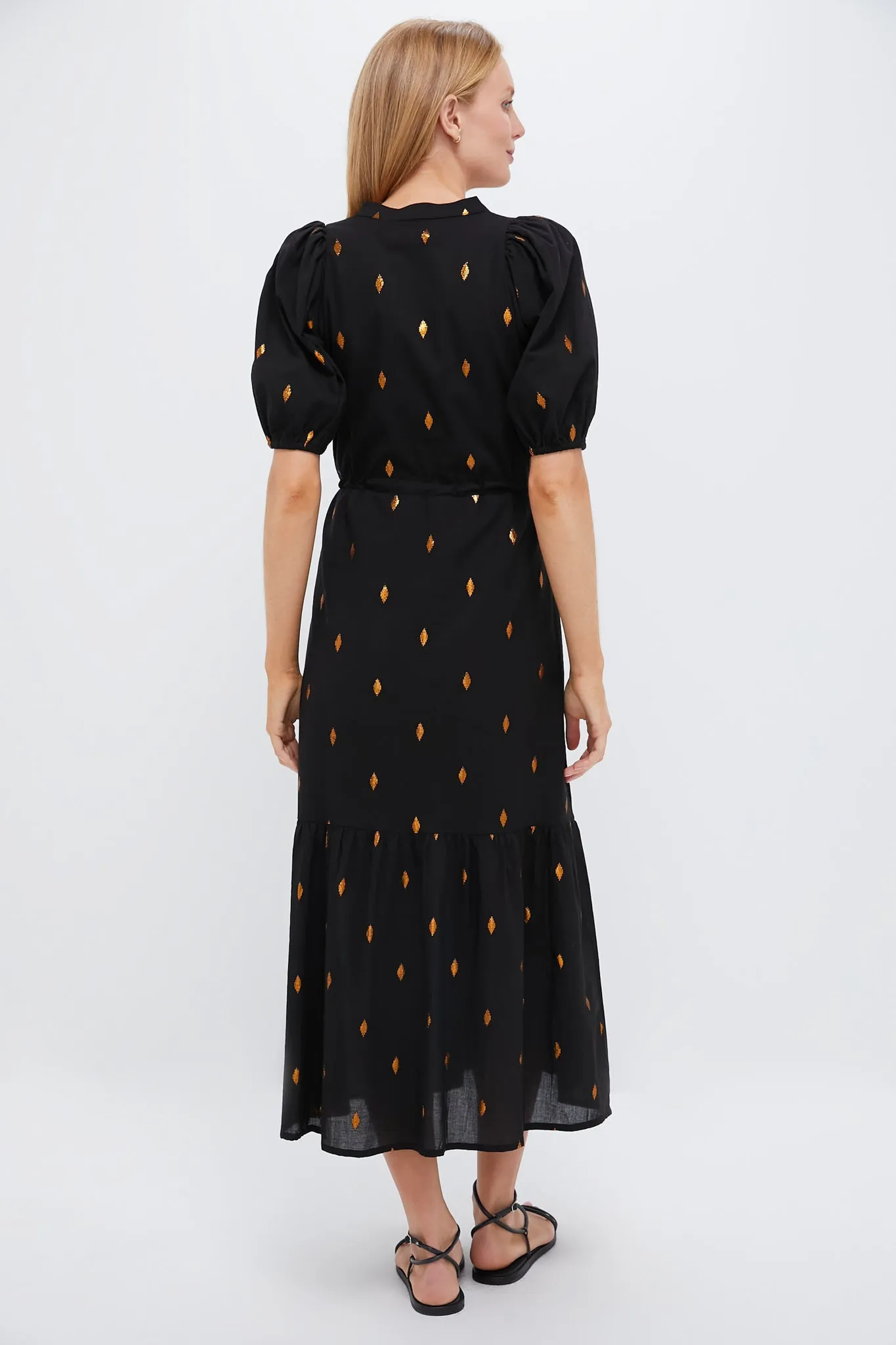 Gold Leaf Lurex Black Lucy Dress sold by Tuckernuck product image thumbnail 4