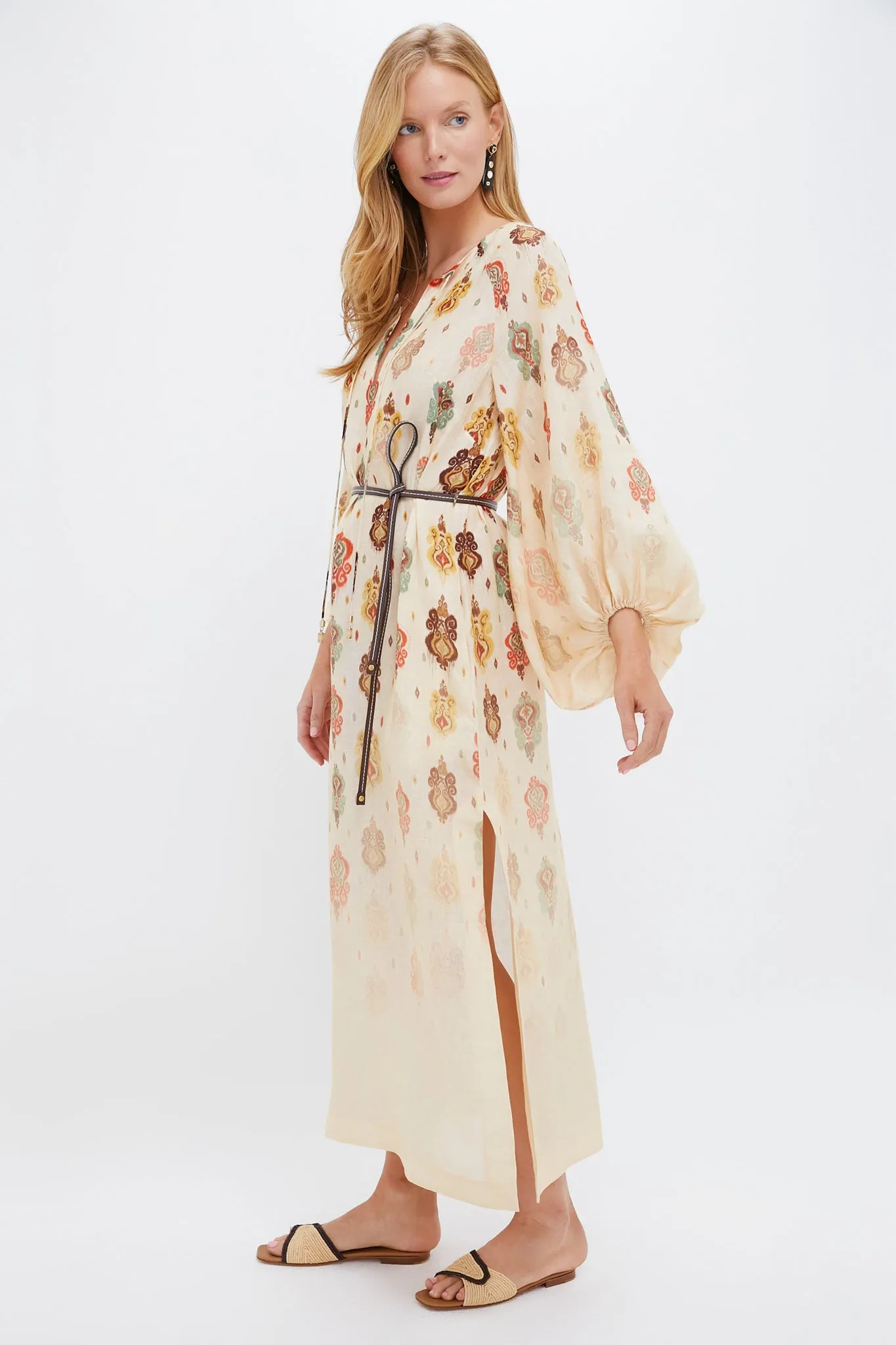 Tan Ikat Wylie Midi Dress sold by Tuckernuck product image thumbnail 3