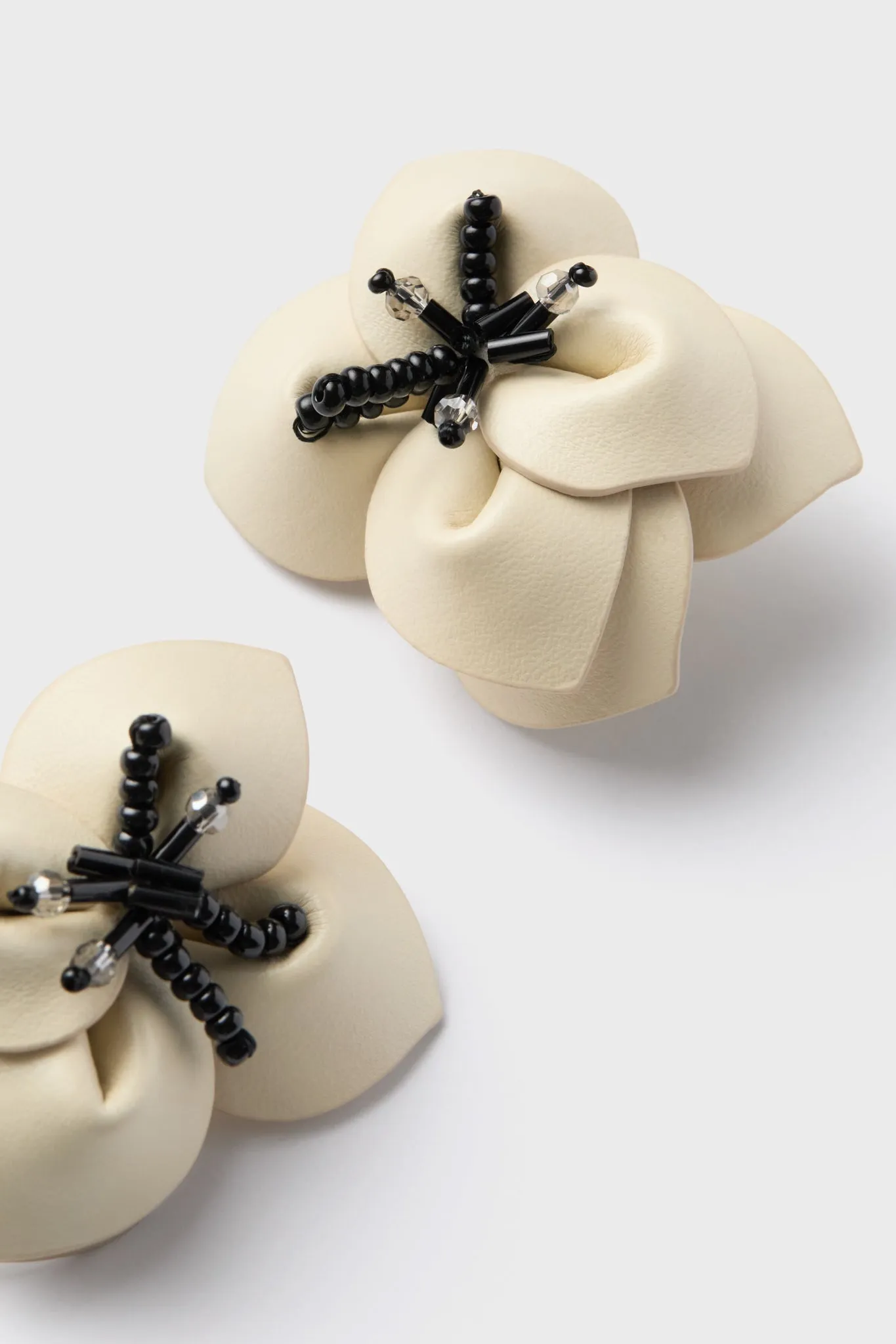 Cream Leather Eliza Earrings sold by Tuckernuck product image thumbnail 4