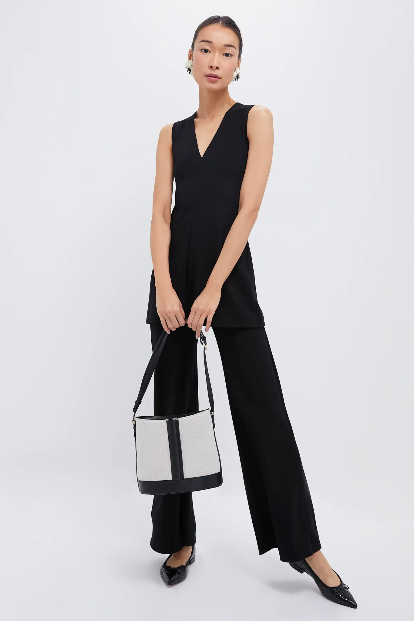 Cream Leather Eliza Earrings sold by Tuckernuck product image thumbnail 5