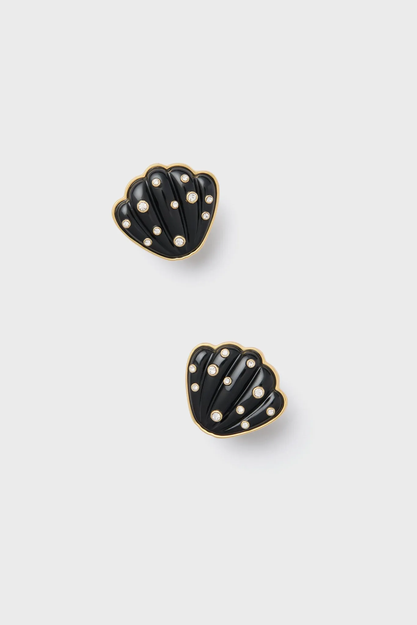 Noir Celia Shell Studs sold by Tuckernuck
