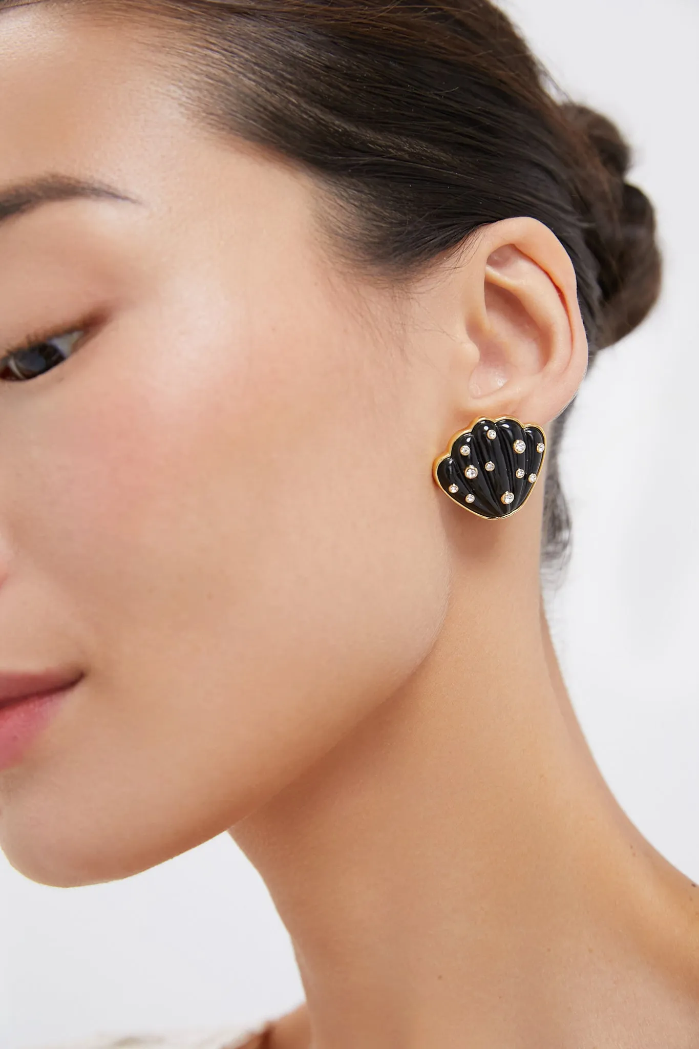 Noir Celia Shell Studs sold by Tuckernuck product image thumbnail 2