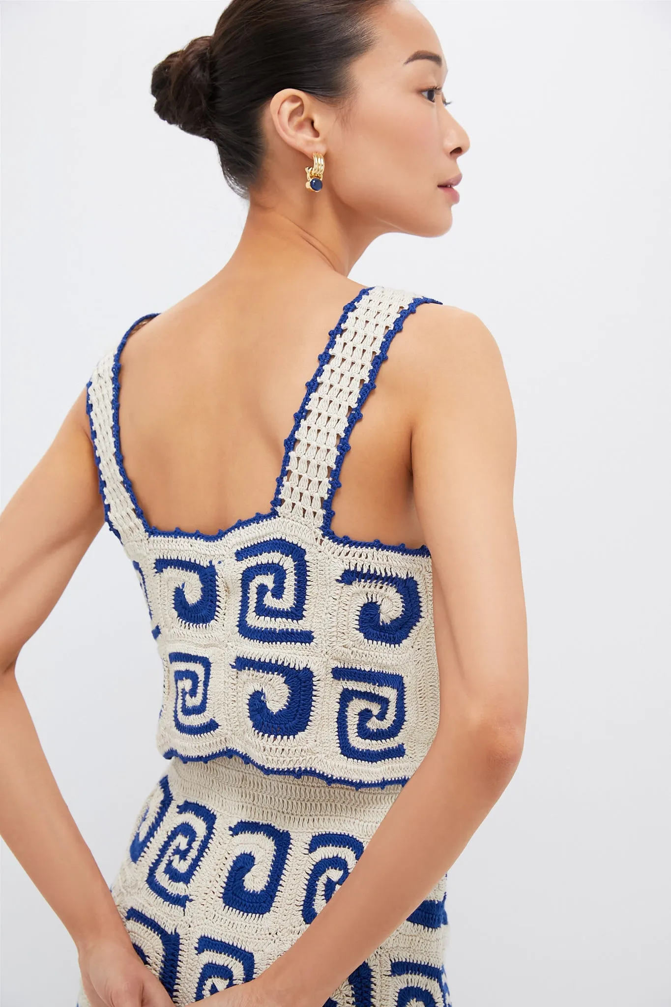 Blue Swirl Crochet Sloane Top sold by Tuckernuck product image thumbnail 4
