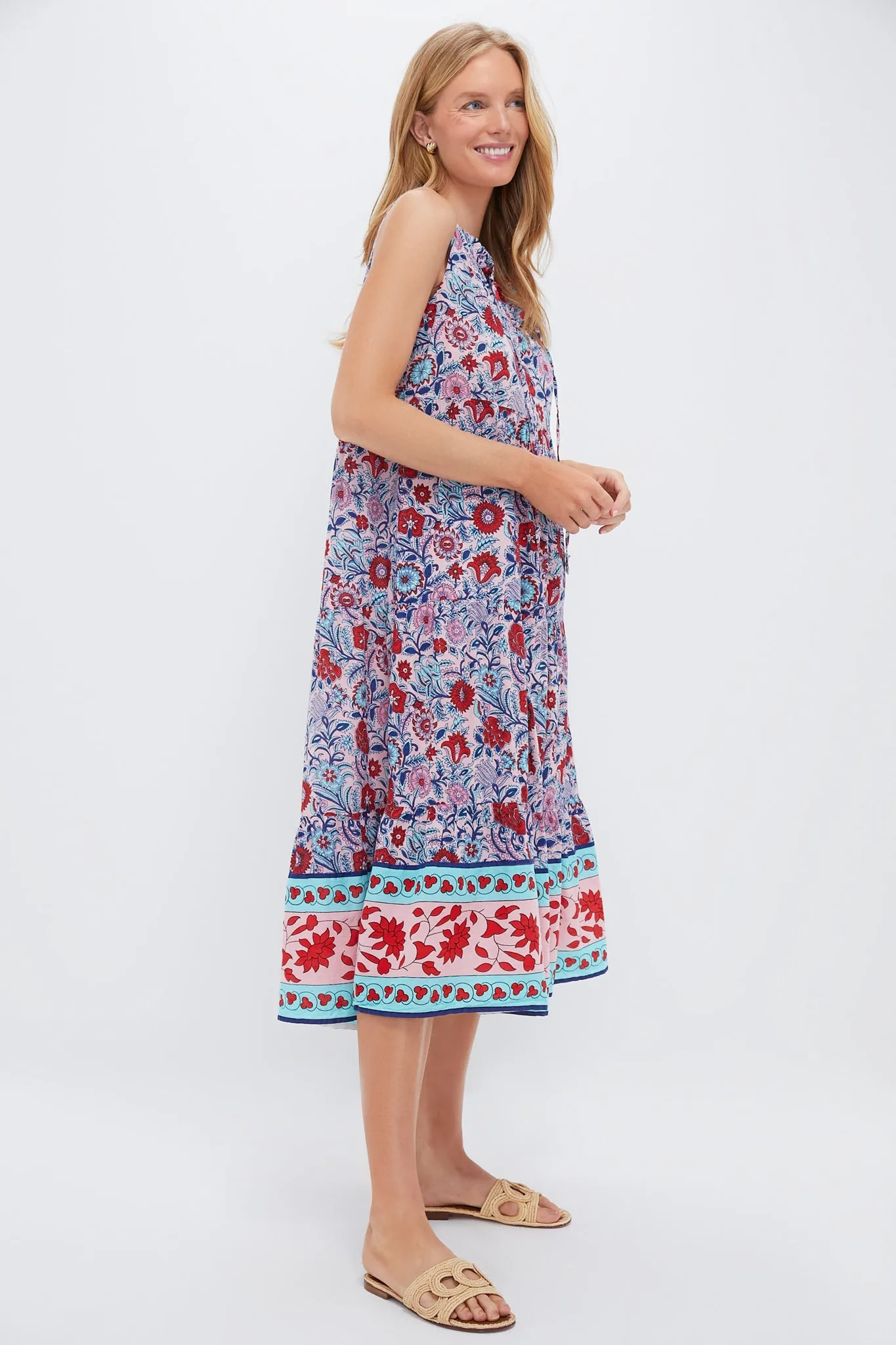 Mauve and Rose Wildflower Salty Paloma Caftan sold by Tuckernuck product image thumbnail 3