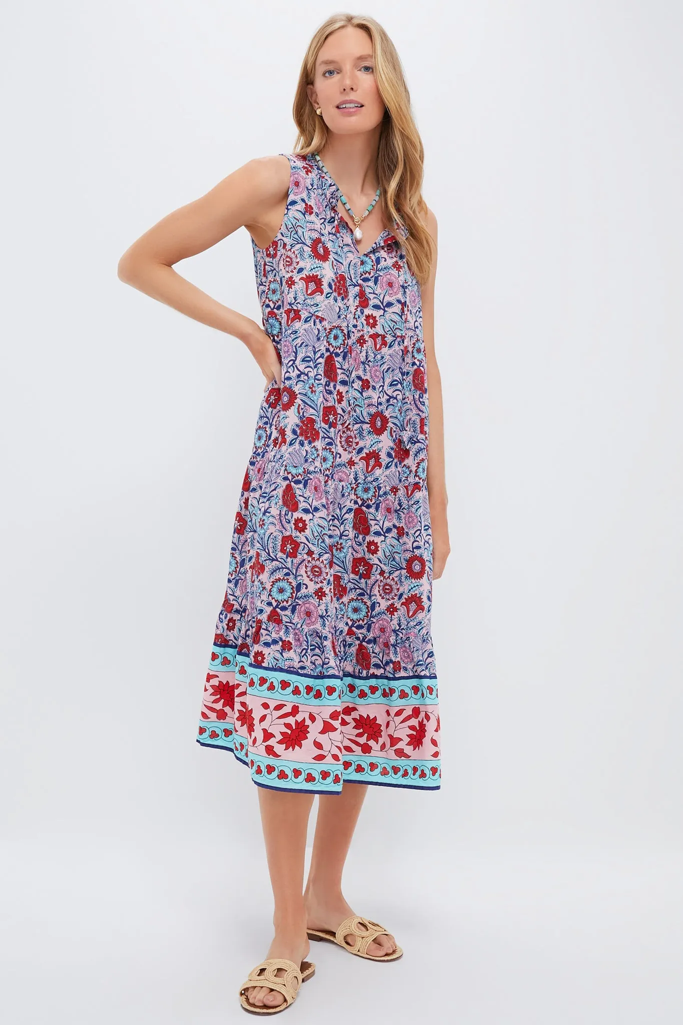 Mauve and Rose Wildflower Salty Paloma Caftan sold by Tuckernuck