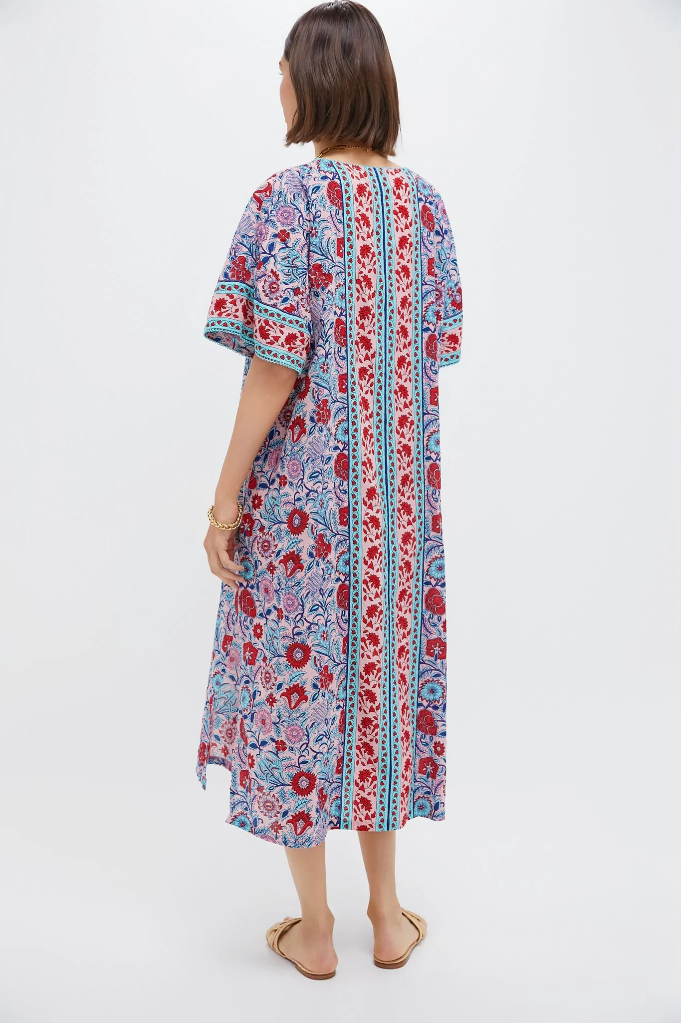 Mauve and Rose Wildflower Naples Caftan sold by Tuckernuck product image thumbnail 4