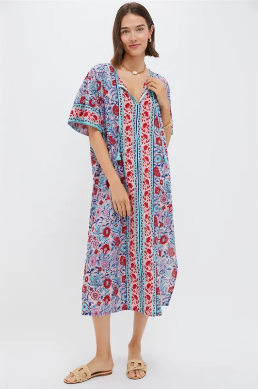 Mauve and Rose Wildflower Naples Caftan sold by Tuckernuck