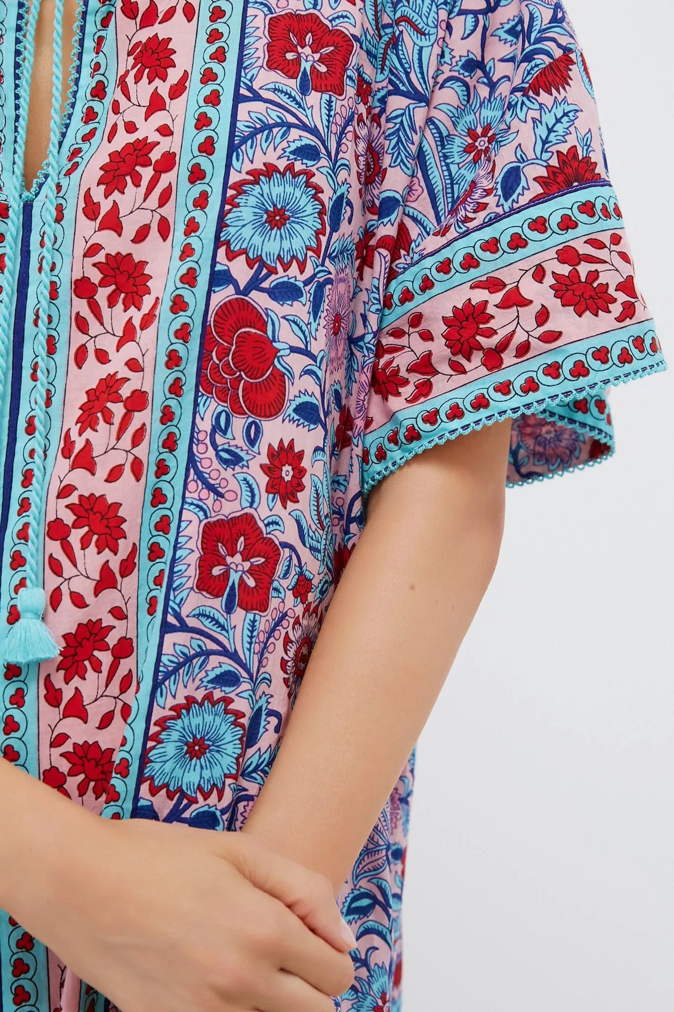 Mauve and Rose Wildflower Naples Caftan sold by Tuckernuck product image thumbnail 5