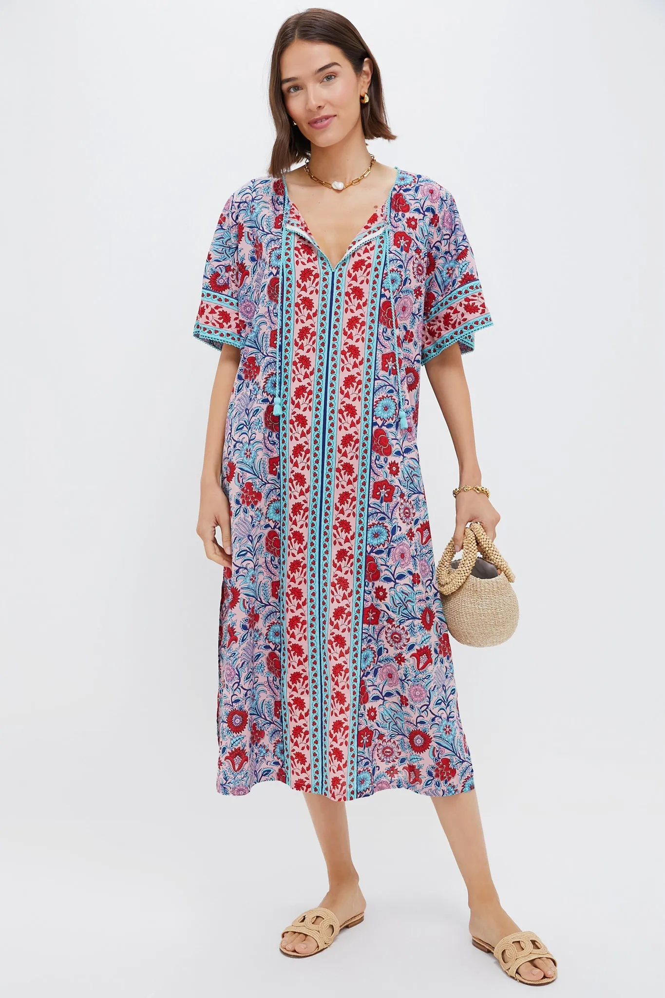 Mauve and Rose Wildflower Naples Caftan sold by Tuckernuck product image thumbnail 2