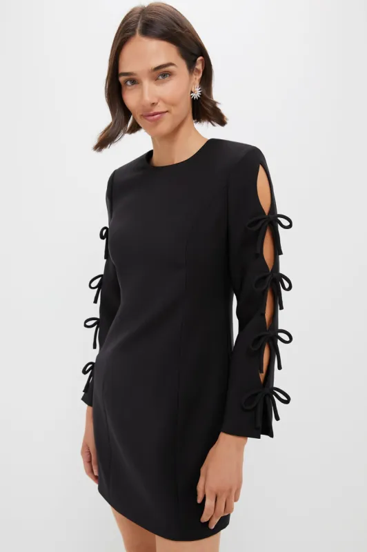 Black Bow Sleeve Belinda Mini Dress sold by Tuckernuck