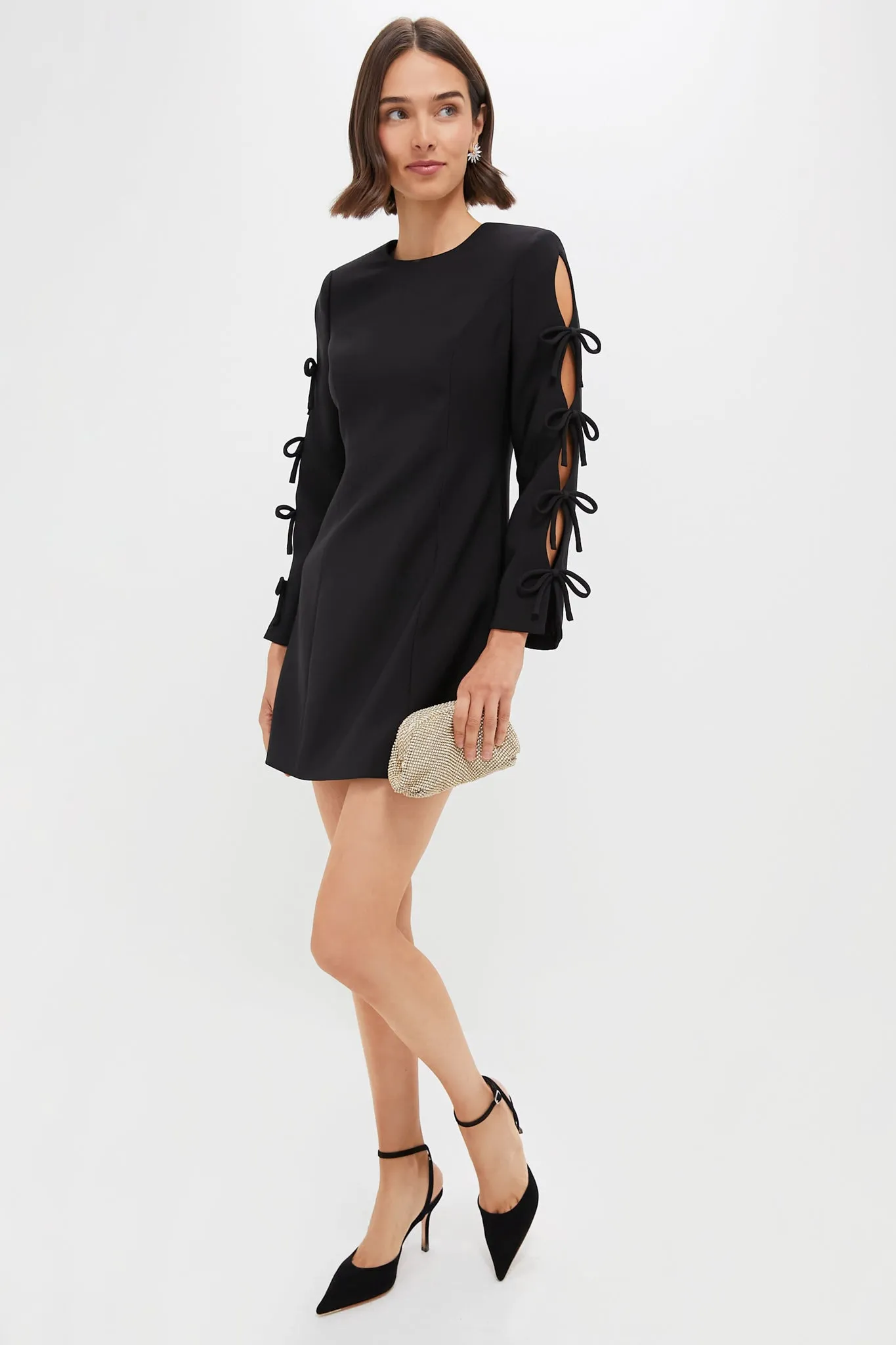 Black Bow Sleeve Belinda Mini Dress sold by Tuckernuck product image thumbnail 2