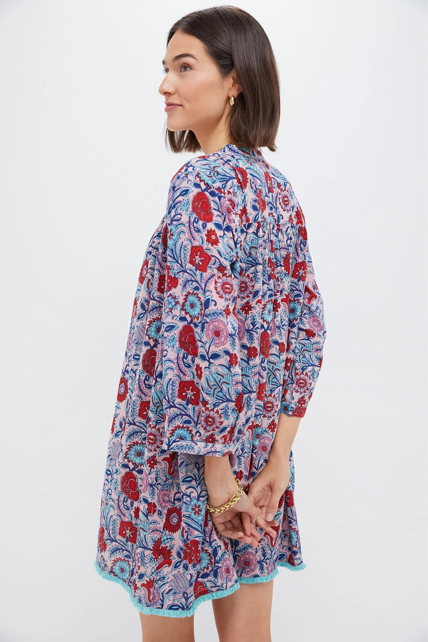 Mauve and Rose Wildflower Bondi Coverup sold by Tuckernuck product image thumbnail 4