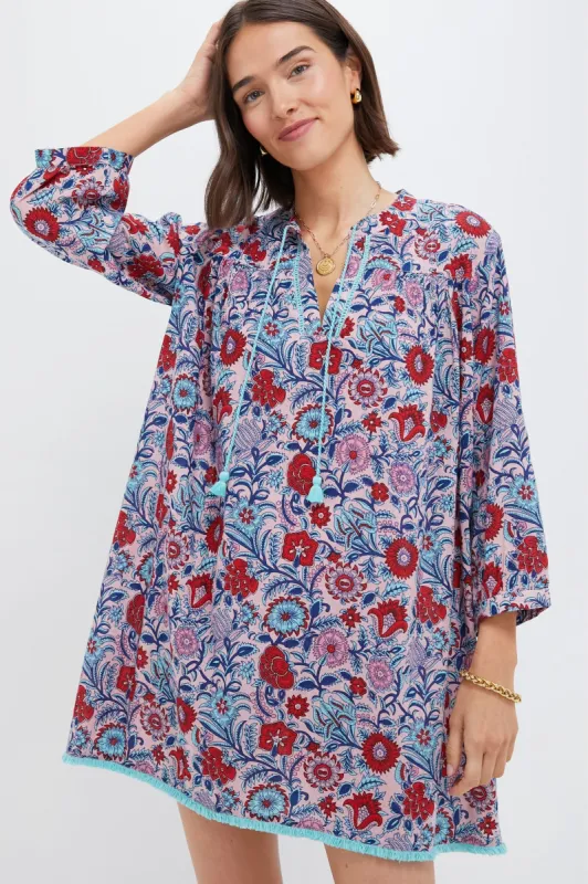 Mauve and Rose Wildflower Bondi Coverup sold by Tuckernuck