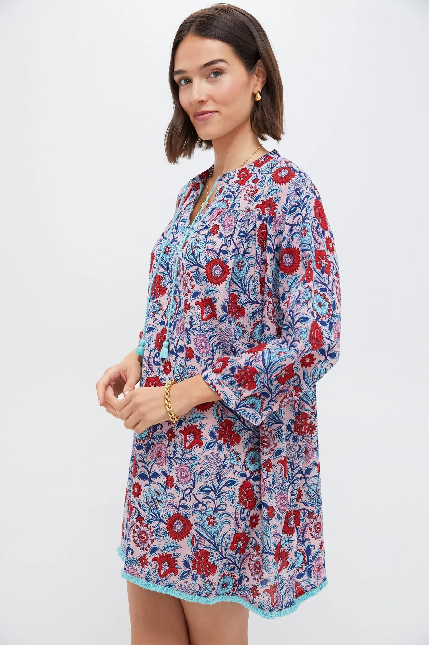 Mauve and Rose Wildflower Bondi Coverup sold by Tuckernuck product image thumbnail 3