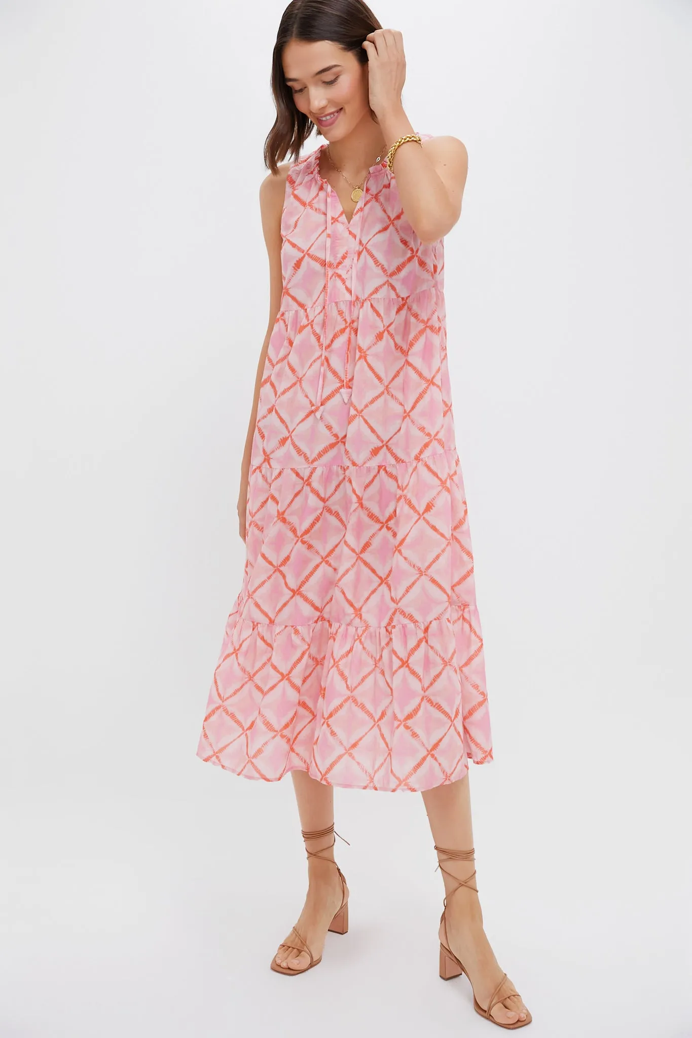 Coral Medallion Salty Paloma Caftan sold by Tuckernuck