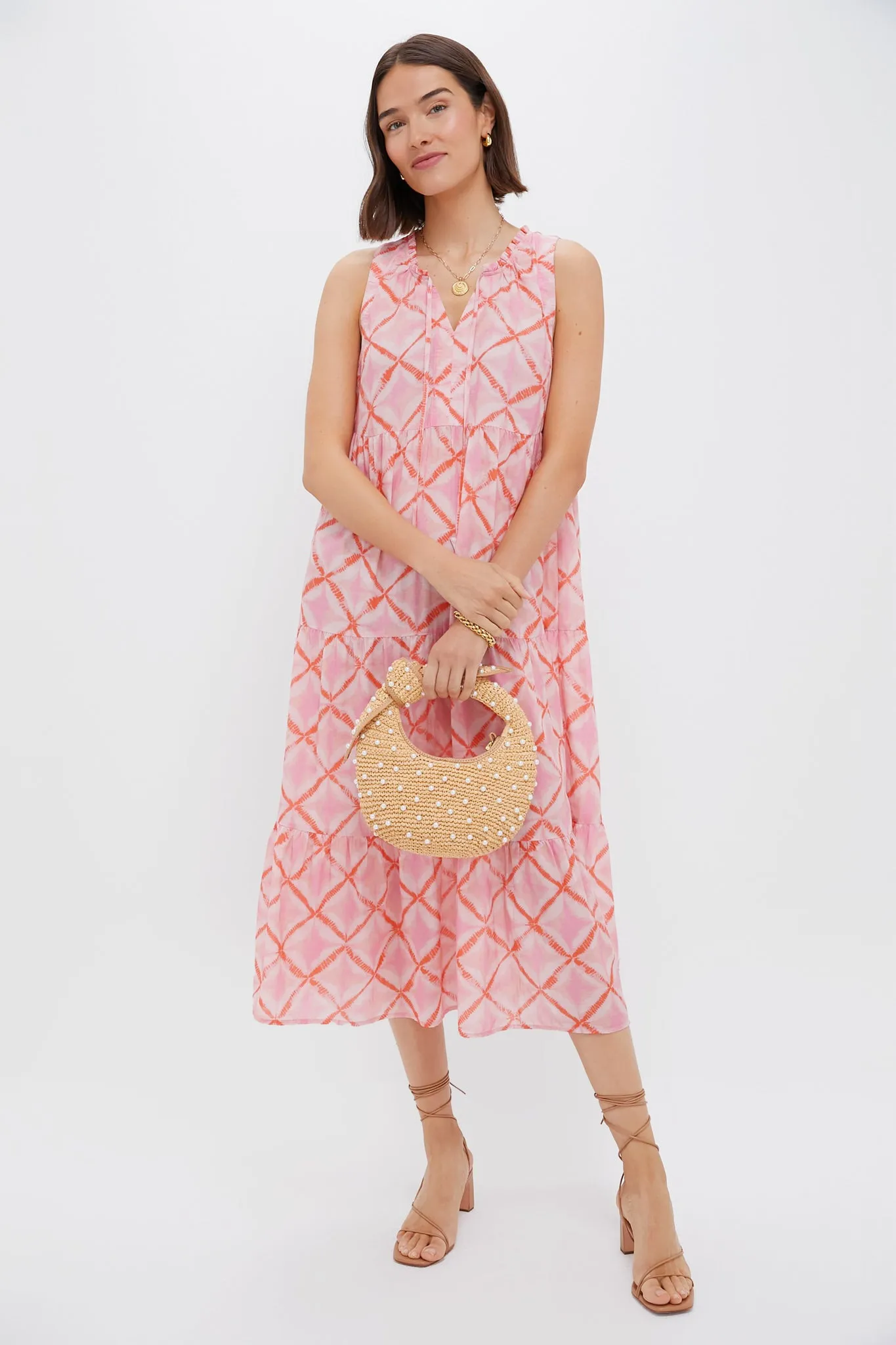 Coral Medallion Salty Paloma Caftan sold by Tuckernuck product image thumbnail 2