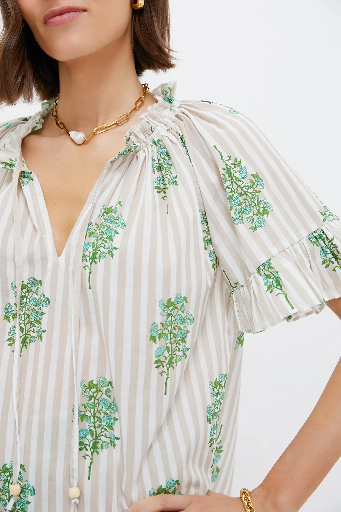 Sand Striped Bouquet Cassis Top sold by Tuckernuck product image thumbnail 5