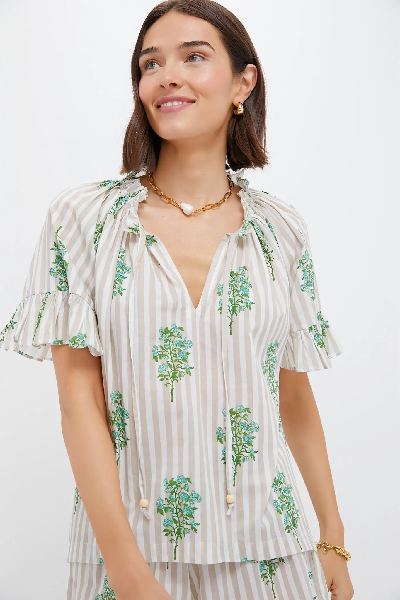 Sand Striped Bouquet Cassis Top sold by Tuckernuck