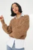 Biscuit Cable Knit Cropped Crew Neck Sweater sold by Tuckernuck