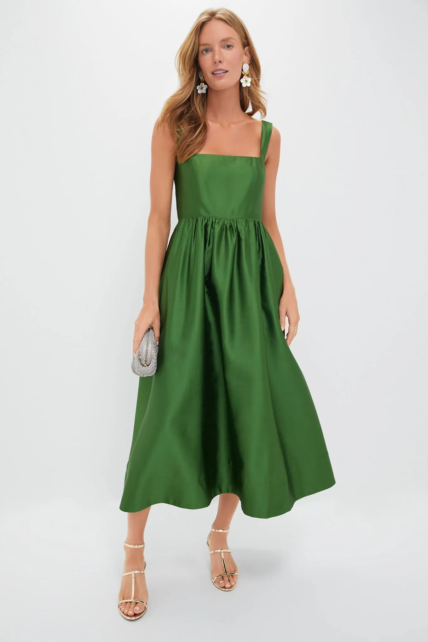 Green Dupioni Esme Dress sold by Tuckernuck product image thumbnail 2