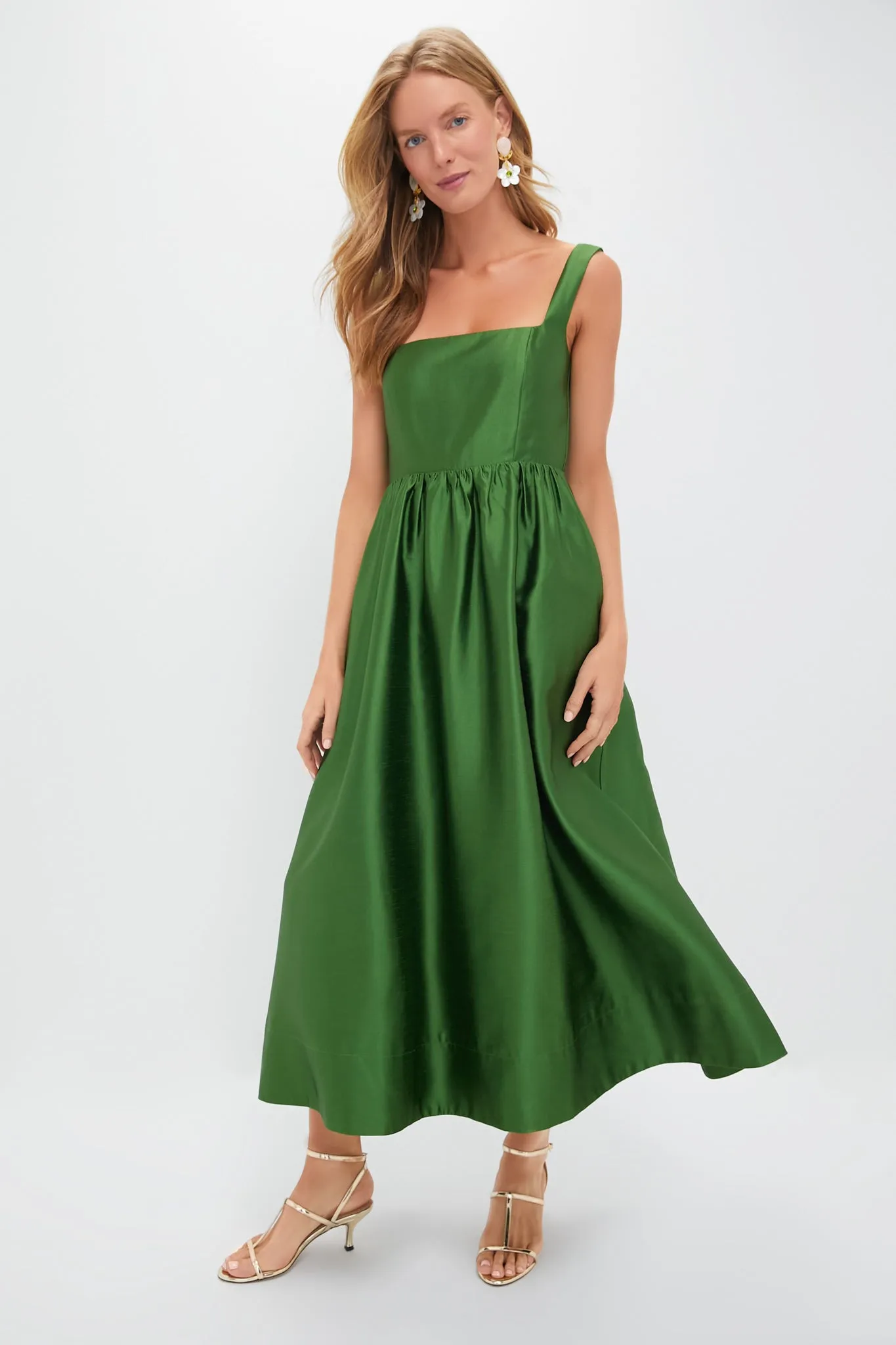 Green Dupioni Esme Dress sold by Tuckernuck