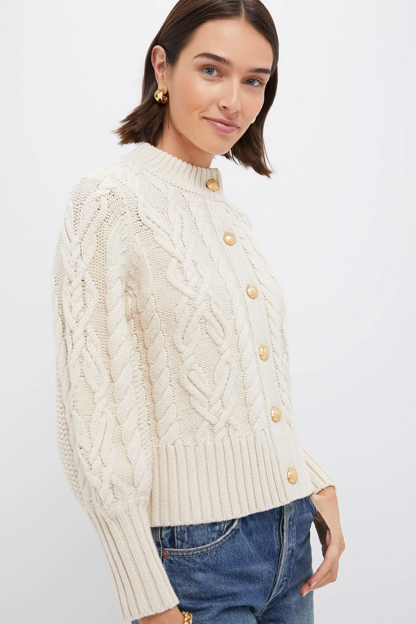 Sandstone Cotton Colette Cardigan sold by Tuckernuck product image thumbnail 3