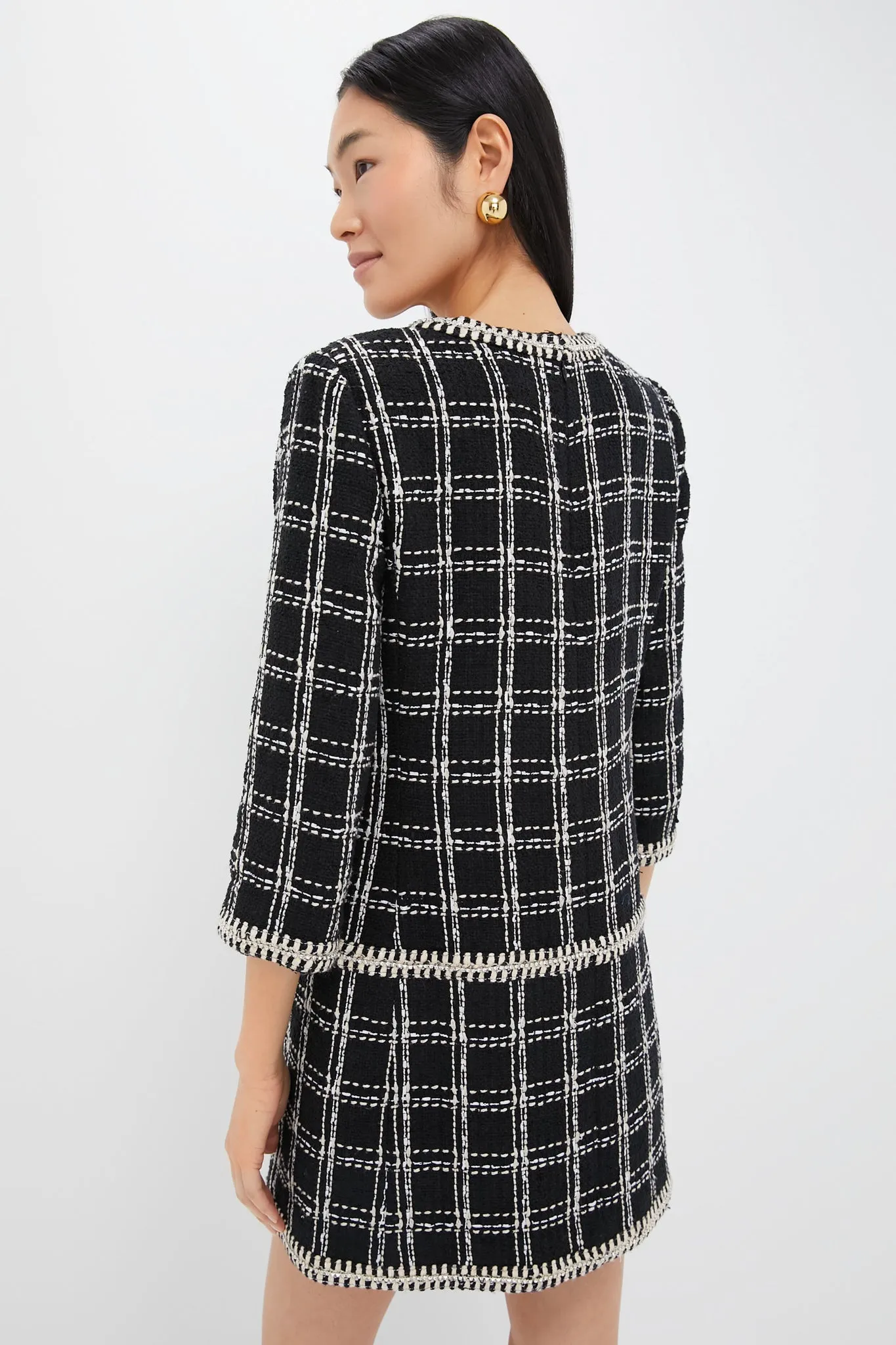 Embellished Black Tweed Onassis Dress sold by Tuckernuck product image thumbnail 4