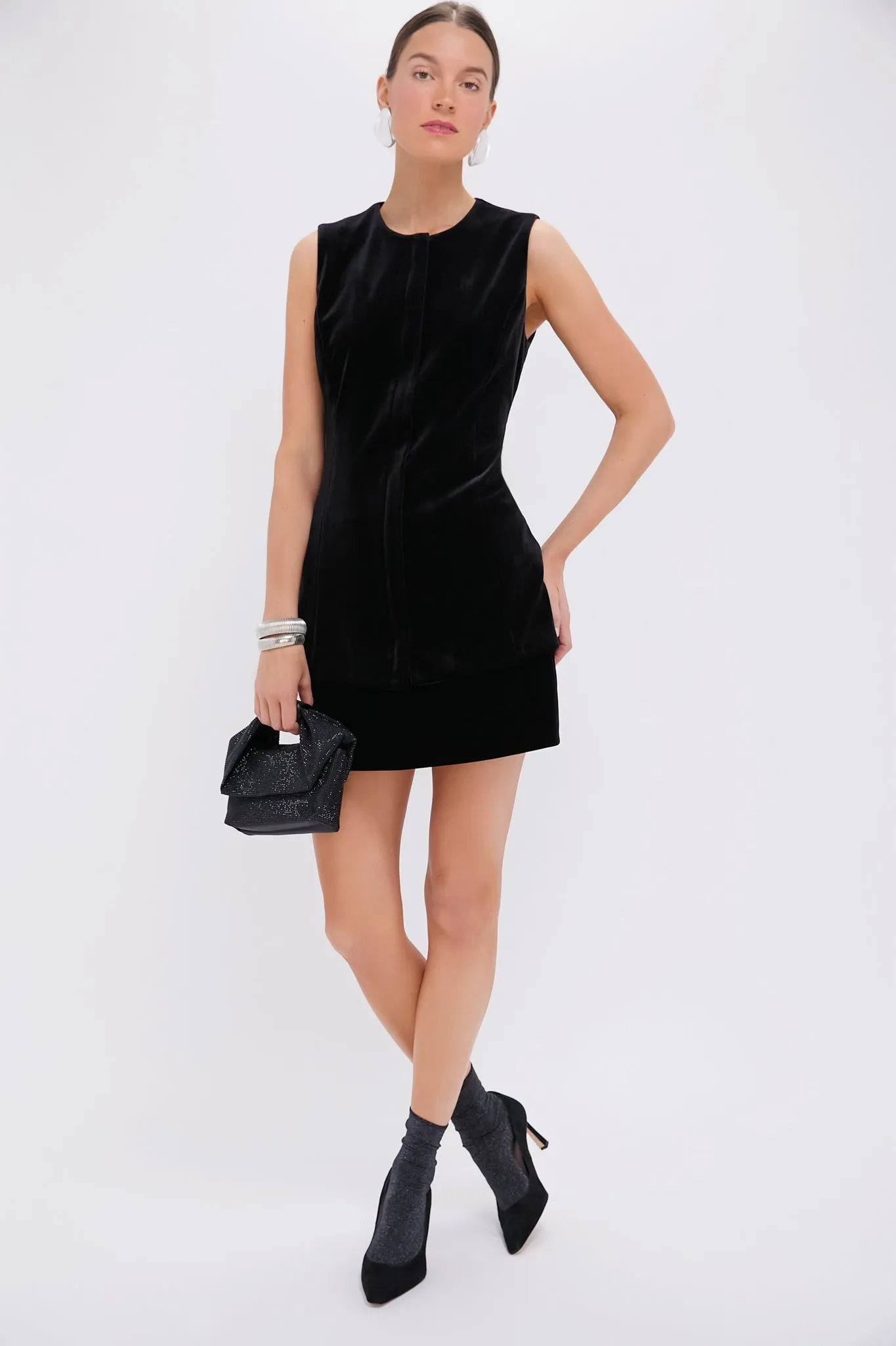 Black Silver Stardust Socks sold by Tuckernuck product image thumbnail 4