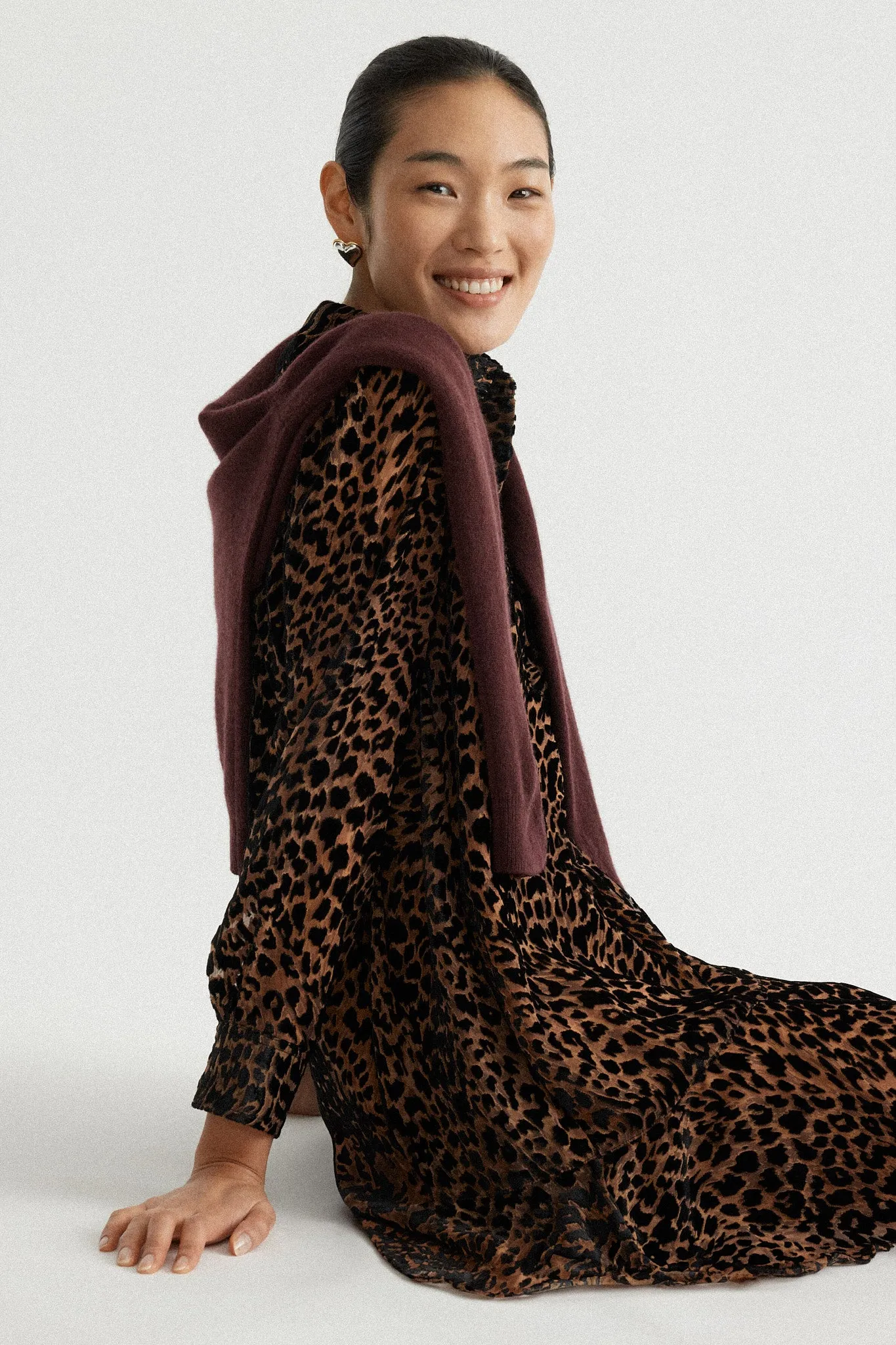 Leopard Velvet Burnout Callahan Shirt Dress sold by Tuckernuck product image thumbnail 2