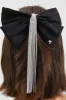 Jet Crystal Kristina Crystal Bow Barrette sold by Tuckernuck
