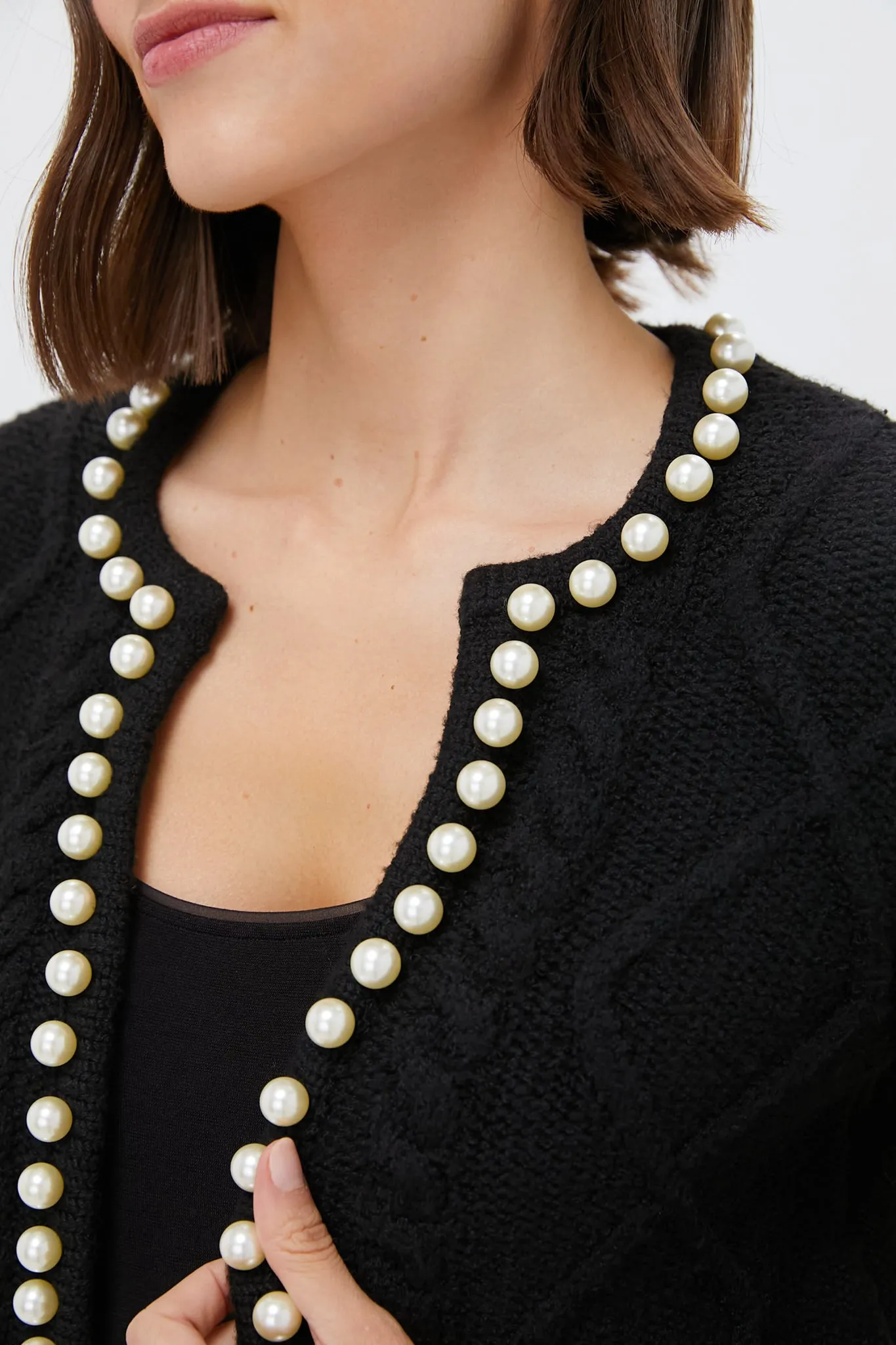 Black Pearl Trim Piper Cardigan sold by Tuckernuck product image thumbnail 5