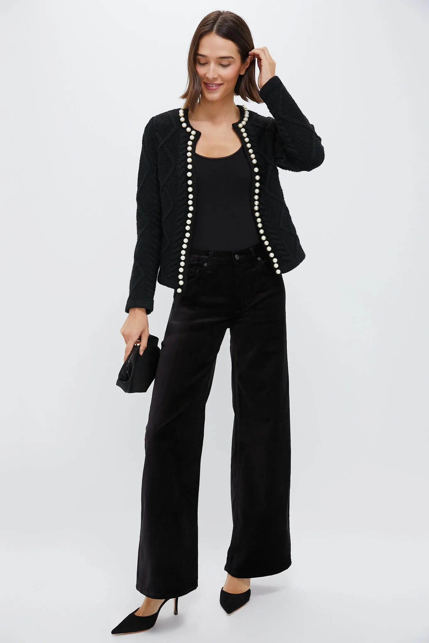 Black Pearl Trim Piper Cardigan sold by Tuckernuck product image thumbnail 2