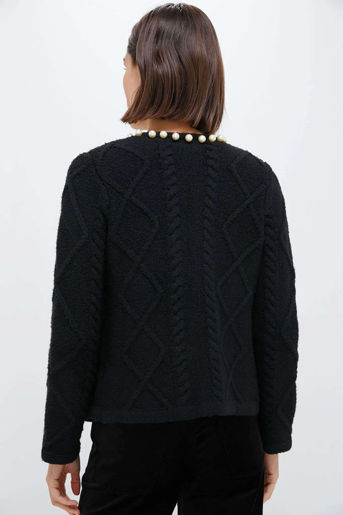 Black Pearl Trim Piper Cardigan sold by Tuckernuck product image thumbnail 4