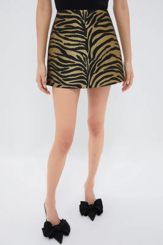 Tiger Jacquard Meg Mini Skirt made by Tuckernuck