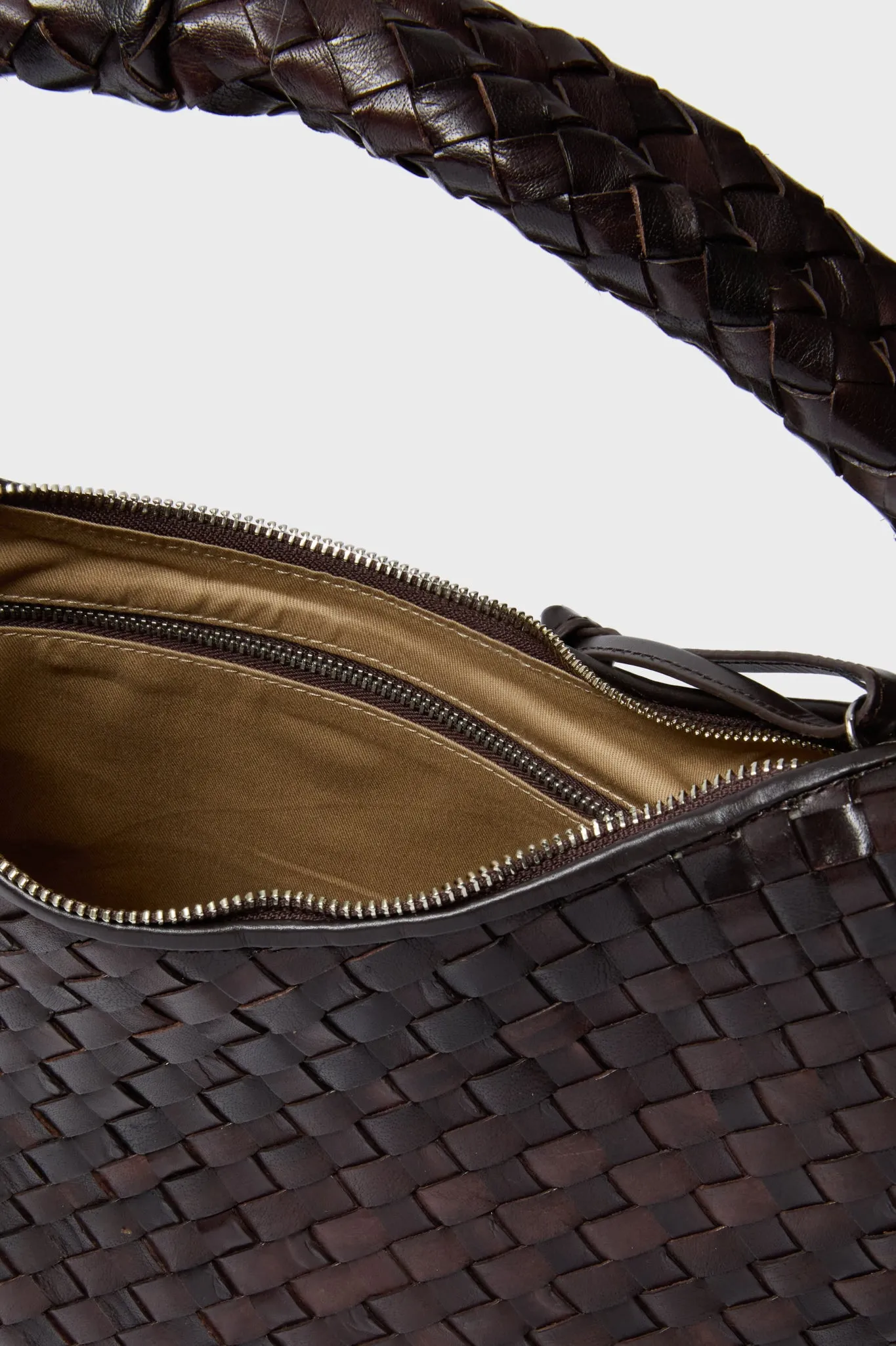 Chocolate Woven Leather Willow Bag sold by Tuckernuck product image thumbnail 5