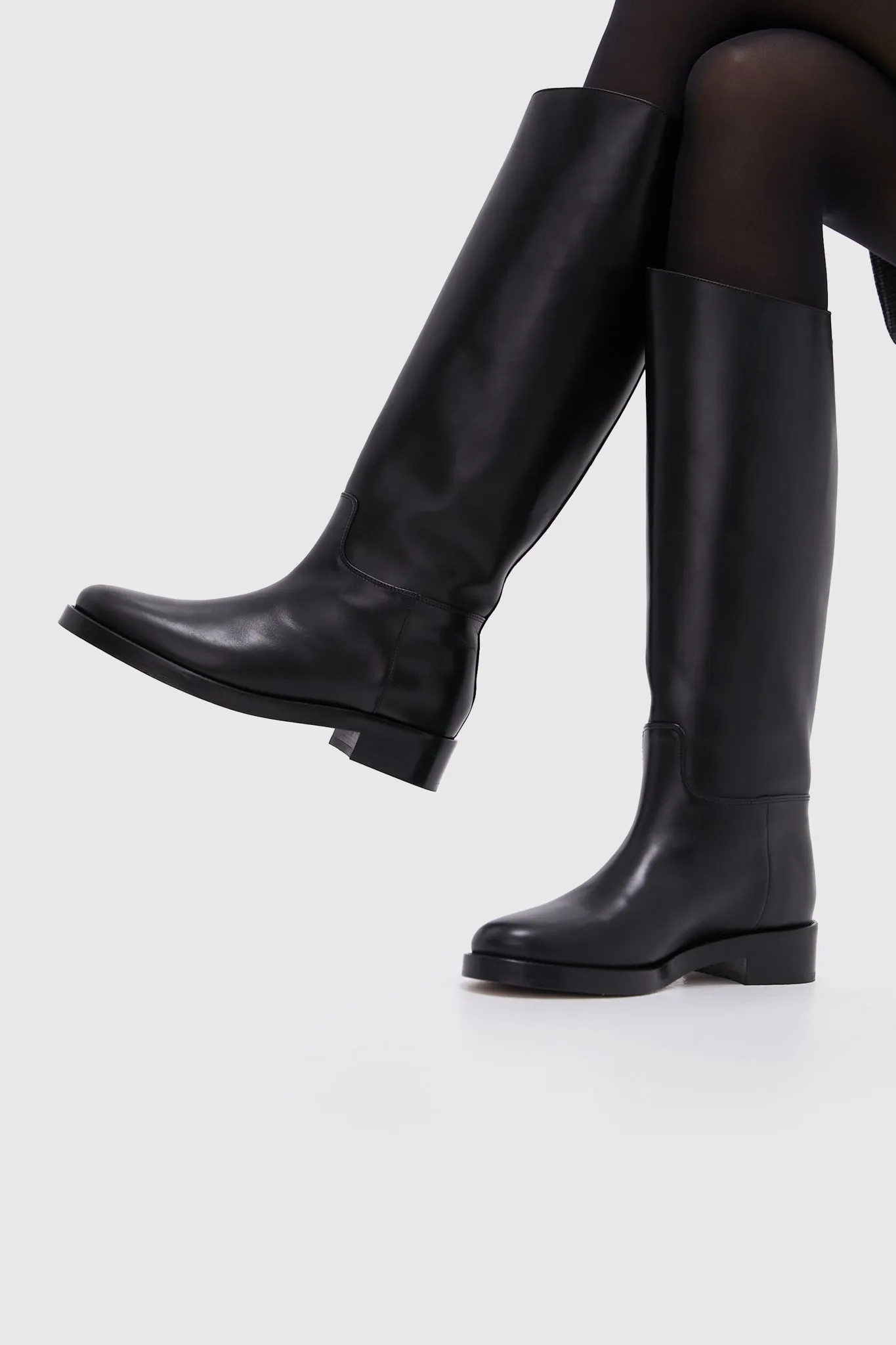 Black Leather Atelier Equestrian Boot sold by Tuckernuck product image thumbnail 2
